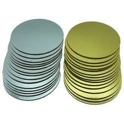 KITCHENDREAM Tortenplatte CakeBoard Set Kuchenplatte rund gold UND silber in 3 mm starker Pappe, (15-tlg) Ø 15 cm