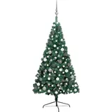 vidaXL Künstlicher Halber Weihnachtsbaum Grün 240 cm