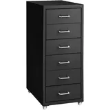 Tectake Rollcontainer aus Metall - schwarz