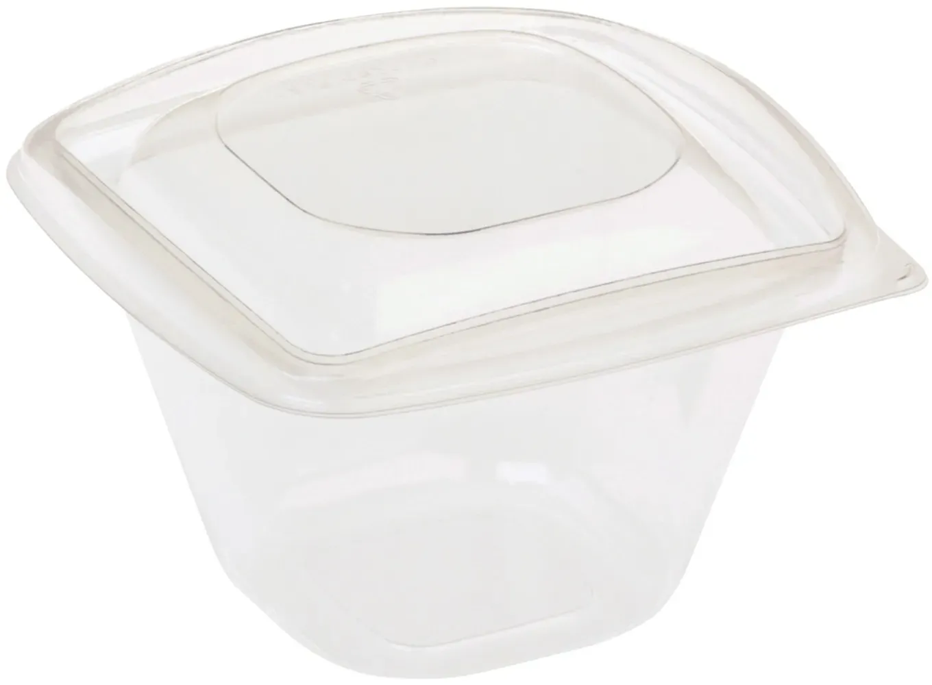 BIO Salatschalen mit Deckel aus Bio-Kunststoff (PLA) transparent 480ml, 40 Stk.