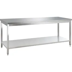 GastroHero Edelstahl Arbeitstisch Basic 20x7 mit Grundboden
