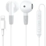 Kopfhörer mit Kabel für iPhone [MFi Zertifiziert] HiFi Stereo Sound In-Ear Ohrhörer mit Mikrofon und Lautstärkeregler, Noise Cancelling Kopfhörer mit iPhone 14/14 Pro Max/13 Pro/12/11/SE/XR/XS/X/8Plus