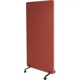 MCW Akustik-Trennwand MCW-G77, Büro-Sichtschutz Raumteiler Pinnwand, doppelwandig rollbar Stoff/Textil ~ 167x80cm braun