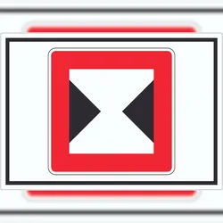 Begrenzte Fahrwasserbreite Durchfahrtsbreite begrenzt Symbol A5 (148x210mm)