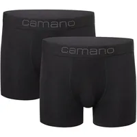 Camano Boxershorts (2er Pack), mit elastischem Logobund, schwarz