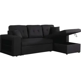 Habitat et Jardin Ecksofa reversibel mit Schlaffunktion Axel - 3-Sitzer - Schwarz