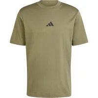 adidas Essentials Small Logo Single Jersey Shirt Olive strata/Black M