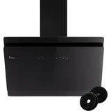 KKT KOLBE A+++ Dunstabzugshaube 90 cm 782 cbm/h | Umluft | Abluft | Kopffrei | Wandhaube | Schräghaube | Schwarz | Glas | Nachlaufautomatik | Sens... - Schwarz