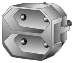 Euro-Zweifachstecker - weiß