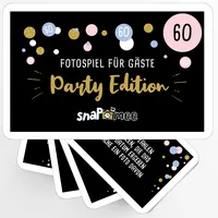 Fotospiel 60 Geburtstag by snaPmee - 50 Fotoaufgaben als Party-Spiel für Gäste - Geschenk-Idee Frauen & Männer - Gästebuch Ergänzung