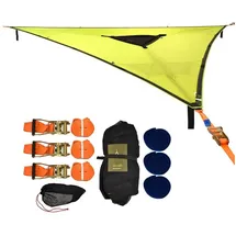 Tentsile Hängematte Trillium 3 Personen Outdoor Trekking Dopppel Baumzelt 4x4 m Farbe: Green