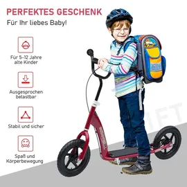 Homcom Kinderroller 12 Zoll Rot