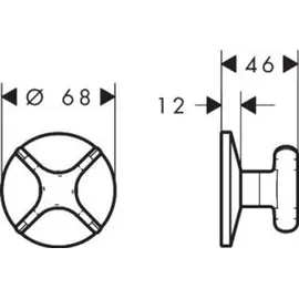 Hansgrohe AXOR One Absperrventil Unterputz, mit Kreuzgriff, 48771820