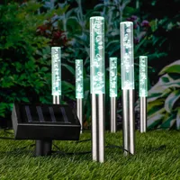Hi Haushalt International 6er Set LED Solarleuchten Bubbles für