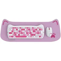 Canyon Tastatur- und Maus-Set HSET-W6 mit Mauspad Pink - Rosa/Schwarz/Lila