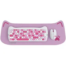 Canyon Tastatur- und Maus-Set HSET-W6 mit Mauspad Pink - Rosa/Schwarz/Lila
