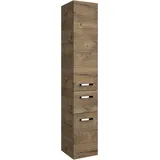 Pelipal Serie 4010 Hochschrank 30 x 168 cm mit 2 Drehtüren und 1 Auszug, Badmöbel,