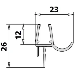 Kermi Atea Ersatz-Dichtleisten 2534051, Ersatzteile,