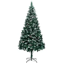 vidaXL Künstlicher Weihnachtsbaum mit Zapfen und Schnee Grün 240 cm