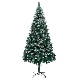 vidaXL Künstlicher Weihnachtsbaum mit Zapfen und Schnee Grün 240 cm