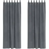 vidaXL Verdunkelungsvorhänge 2 pcs Hellgrau 140 x 225 cm