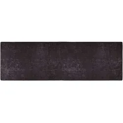 vidaXL Teppich Waschbar 80x300 cm Anthrazit Rutschfest