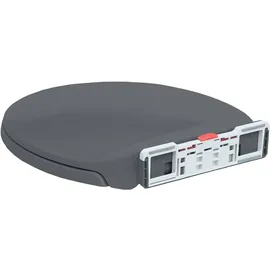 vidaXL Toilettensitz mit Absenkautomatik Grau