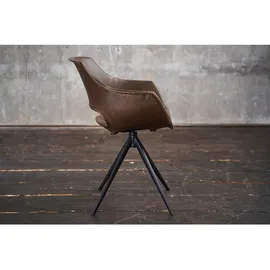 KAWOLA Zaja Kunstleder drehbar dunkelbraun