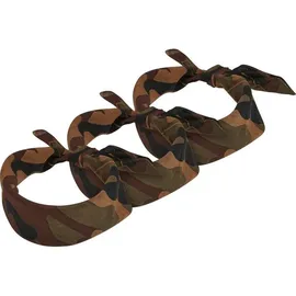 URBAN CLASSICS Bandana 3-Pack - Braun