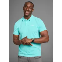 Bruno Banani Poloshirt BRUNO BANANI, Herren, Gr. M (48/50), blau (türkis), Slub, Obermaterial: 100% Baumwolle, slim fit, Shirts, Poloshirt in schmaler Passform