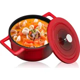 Homelux 28cm Topf Induktions Kochtöpfe mit Deckel, Antihaftbeschichtung, 7,1L Suppentöpfe aus Aluminium für alle Herdarten(H-KC28)