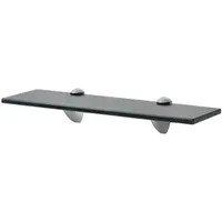 vidaXL Wand Regal Glasregal Glasboden Glasablage Badregal Schwarz 40x10 cm 8 mm