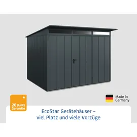 EcoStar Gerätehaus Elegant-P Typ 3 3,13 x 2,83 x 2,32 m anthrazitgrau Standardtür
