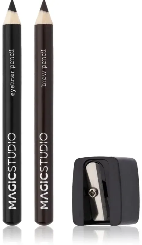 Magic studio Eyeliner Pencil Brow & Sharpener Set für Augen und Augenbrauen 0.5 g