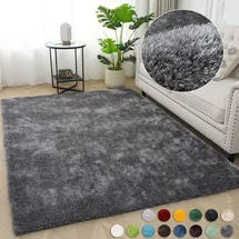 Bruno Banani Teppich BRUNO BANANI "Dana Teppich, besonders weich und kuschelig, Kundenliebling" Gr. 1, grau, B:60cm H:30mm L:90cm, Kunstfaser, Teppiche, Teppich, uni, Mikrofaser Teppiche, Wohnzimmer, Schlafzimmer, Esszimmer, Topseller
