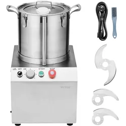 VEVOR Küchenmaschine Gemüsezerkleinerer Lebensmittelechter Edelstahl-Mixer 15L