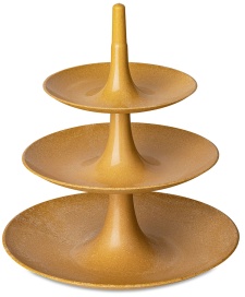 Koziol Etagere BABELL L, 3-stöckig, Stilvolle Servierplatten für Snacks oder auch Obst, Farbe: orange