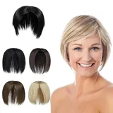 PARXITN Haar Topper für Frauen ohne Pony 2 Clips in Haarteilen Synthetik Haar Toupet Wiglets Haarteil für Schütteres Haar