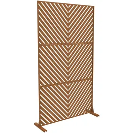 casa.pro Trennwand Kekan 180 x 90 cm Braun Stahl