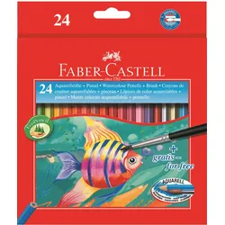 FABER-CASTELL Pinsel- und Farbstift-Set - Aquarell (Packung mit 24)