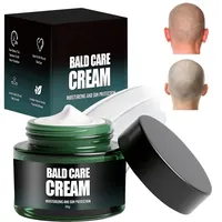 Glatzencreme, Glatzenpflege, Feuchtigkeitsspendende und Reparierend Kopfhaut Pflege, Glatzencreme mit Uv-Schutz Schützen sie die Gesundheit Ihrer Kopfhaut Geeignet für Glatze, 50g