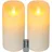 Relaxdays LED Kerze 24,5 cm 2 St. weiß