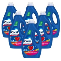 Coral 6x Flüssigwaschmittel Optimal Color 23WL (1.15L) Colorwaschmittel (für länger strahlende Farben)