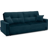 KONSIMO Schlafsofa ORIO Sofa 3 Personen, Liegefläche: 219x90cm, mit Wellenunterfederung, mit Schlaffunktion blau