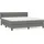 vidaXL Boxspringbett mit Matratze Dunkelgrau 180x200 cm Stoff