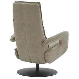 Hukla Relaxsessel Nick Mikrofaser 76 x 107 x 86 cm Beige mit Relax-Funktion