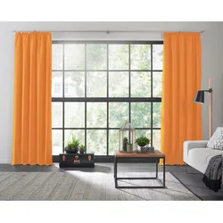 Vorhang WIRTH "Dim out" Gr. 1, orange, B:145cm H:150cm, Polyester, Gardinen