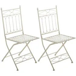 CLP 2er Set Klappstuhl Asina antik-creme