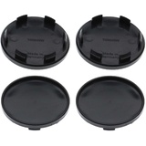 4 Nabenkappen Ø 65,0 mm - 57,0 mm / flach umrandet schwarz / Klebefläche