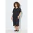 Ulla Popken Jerseykleid Midikleid Sterne Schwarz 42/44